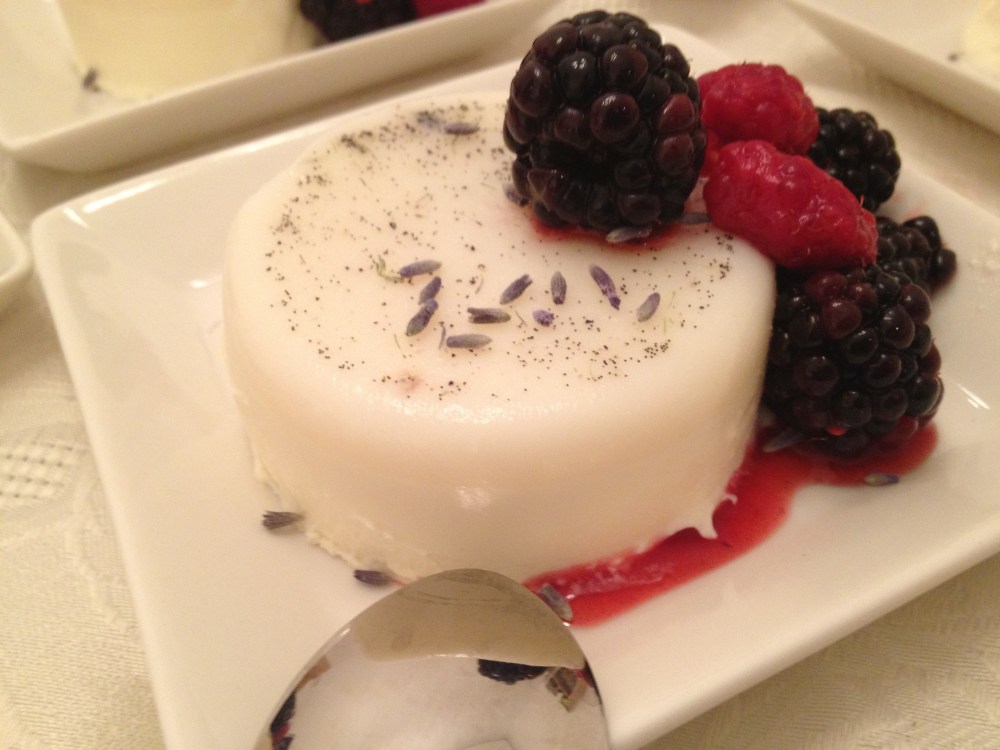 vanilla and lavender panna cotta